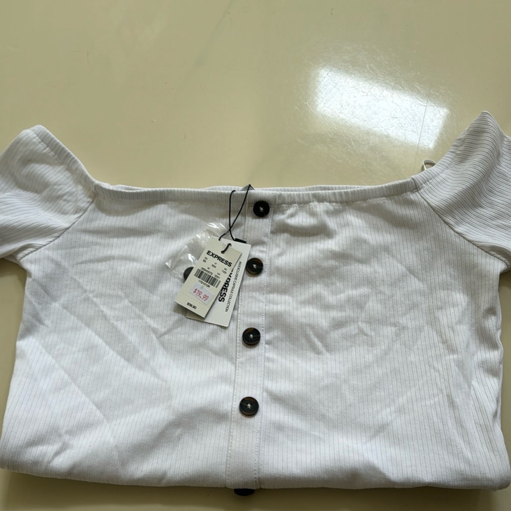 Brand new white, Olivia Culpo Express top size medium